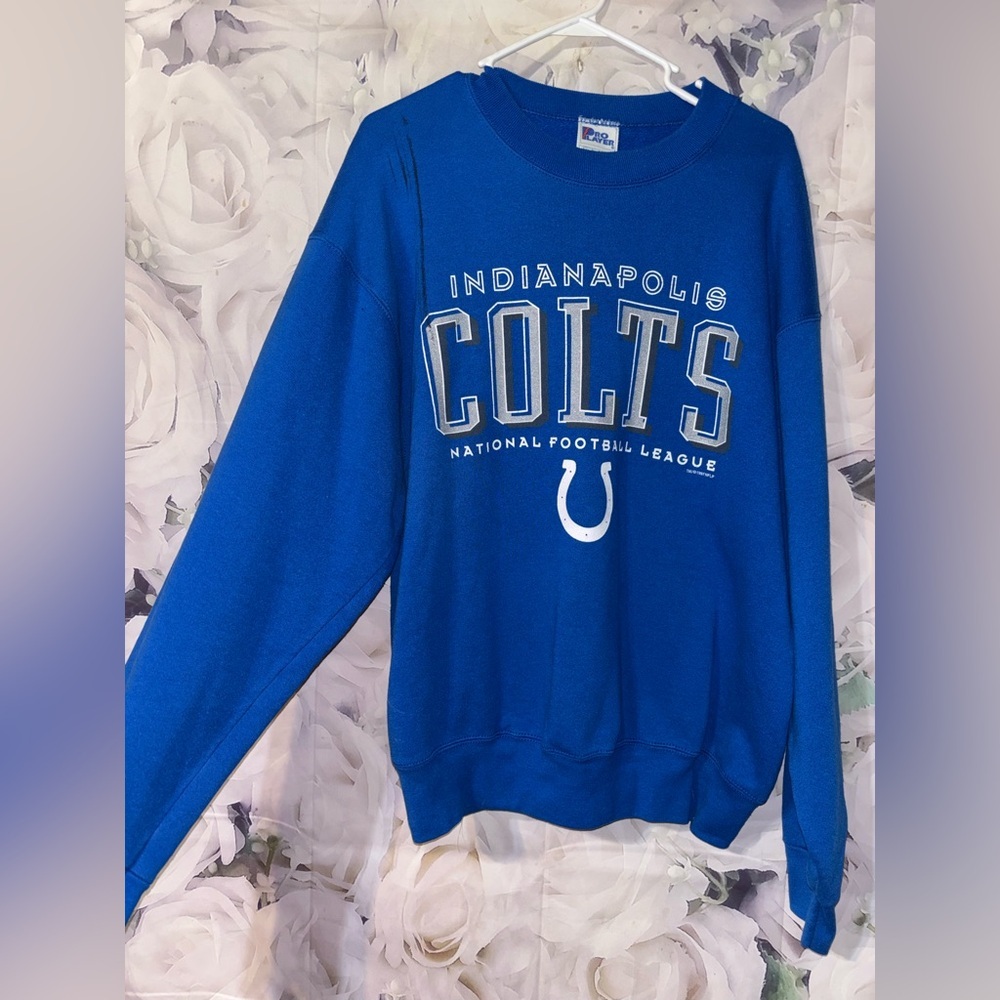 Vintage NFL Indianapolis Colts Pullover Sweatshirt Mens Large Made in USA​ - Picture 3 of 6